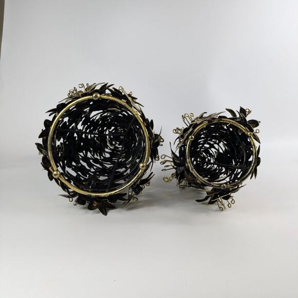 Extra Large Christmas Tree Holiday Centerpiece Decor Set 2 Gold Flowers Bronze - Picture 6 of 13